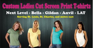 custom printed ladies cut t-shirts