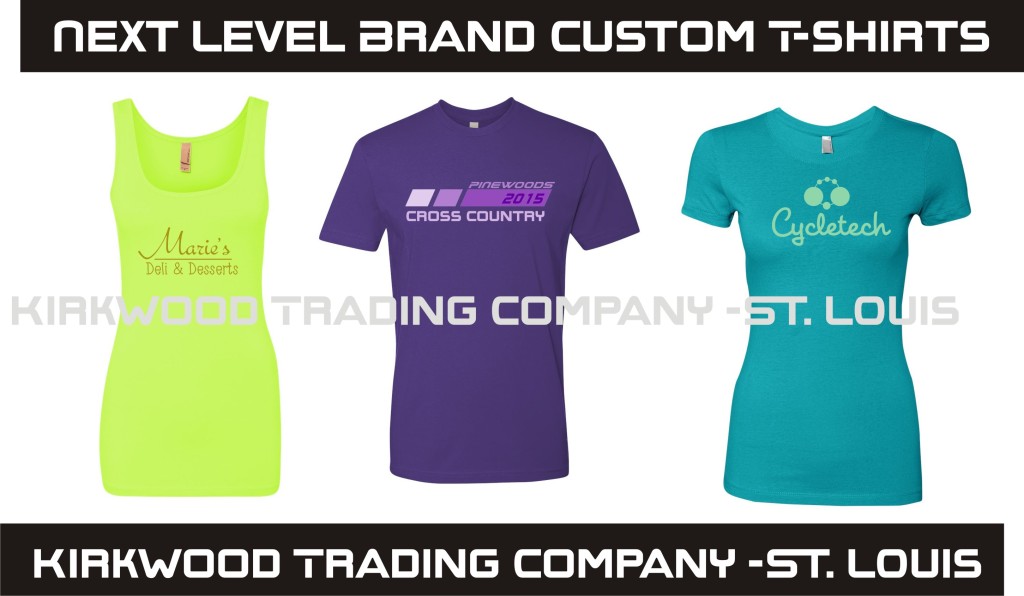 custom printed Next Level T-shirts