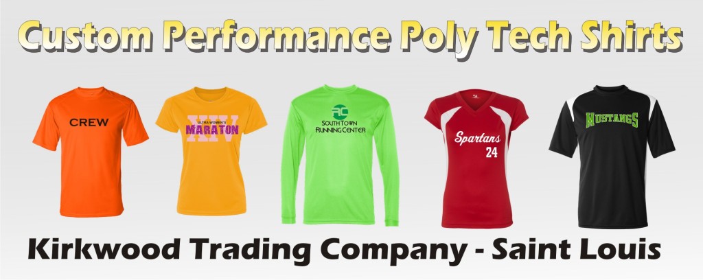 custom printed performance poly tech shirts
