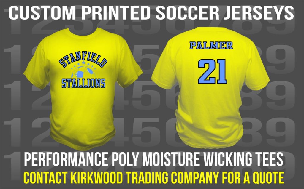 custom printed soccery jerseys