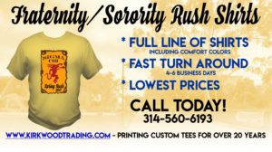 Fraternity sorority custom rush shirts