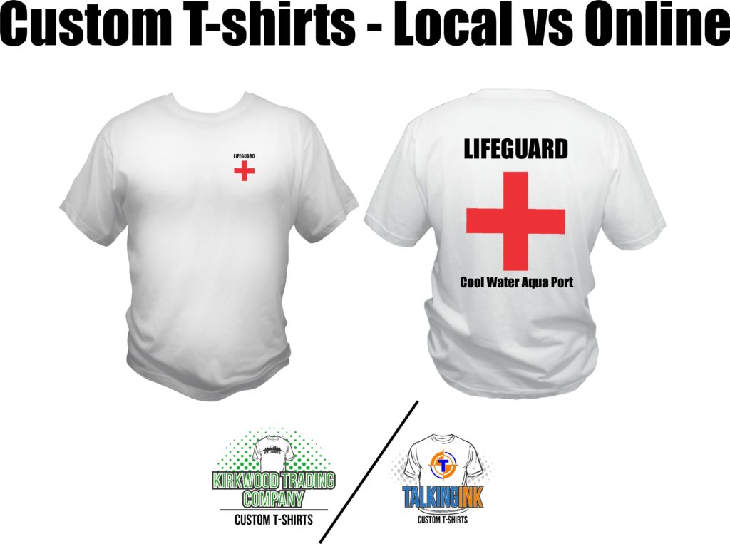 custom t-shirts local vs online