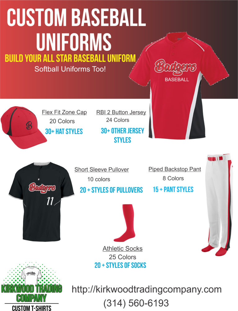 custom baseball uniforms Build your own Kirkwood Trading Company Kirkwood Trading Company