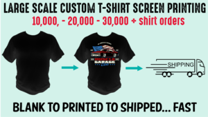large Scale T-shirt screen printing fulfillment