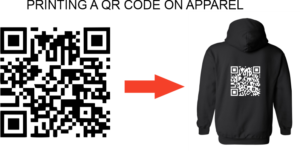screen printing QR codes on apparel.