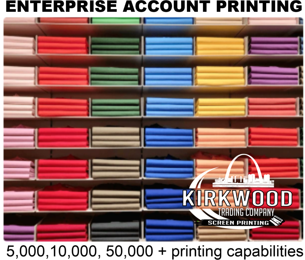Enterprise account high volume custom t-shirt fulfillment.